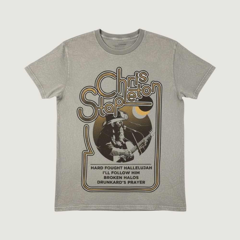 Chris Stapleton‎ Country Graphic T Shirt Mens Small Cotton Tour Music